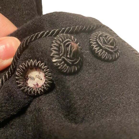 Vintage Neiman Marcus Union Made Cashmere Long Black Winter Coat - Picture 8 of 9